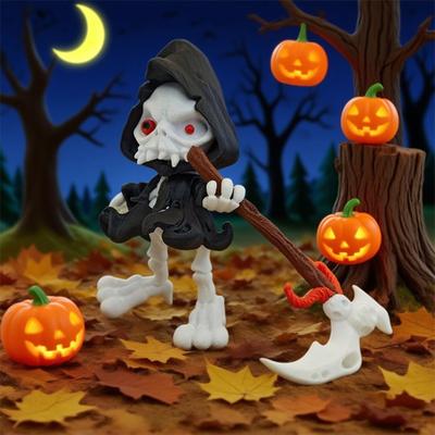 Фигурка Мрачного Жнеца, 3D-печать, шарнирная игрушка Жнеца, коллекционная жуткая фигурка для Хэллоуина, украшение для рабочего стола