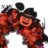 Photogenic Headband For Women Halloween Floral Headband, Handmade 3D Shape Widened Fit Seasonal Festive Headwear Hair Hoop, Non-Slip with Pumpkin