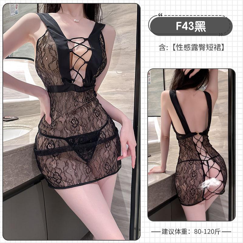 Кружевная юбка сексуальное нижнее белье подвязки сексуальное перекрестное кружево на шнуровке ночная сорочка перспектива соблазнение страсть чулки комплект