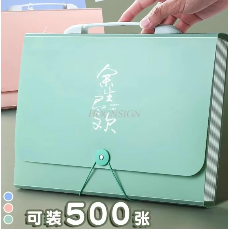 A4 capacity folder insert transparent storage bag student specific paper organizer with large