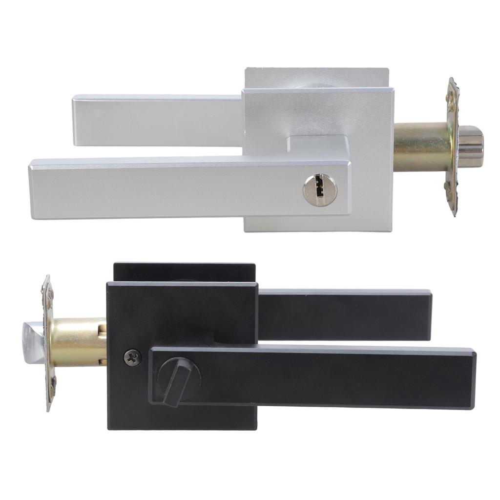 Комплект модернизированных дверных ручек и замка-засова для входной двери, черная ручка, одинаковые ключи, коррозионностойкий замок для наружного использования