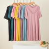 Летнее модальное повседневное платье с короткими рукавами, женская домашняя одежда, платья больших размеров, тонкая свободная пижама, уличная женская одежда