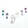 Faceplate Garment Decorative Water Droplets Sewing Button Alloy Rhinestone Pendant Scrapbooking