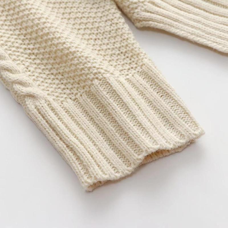 IHUASU Женский осенне-зимний однотонный трикотажный свитер без бретелек с длинным рукавом и круглым вырезом, сплетенный из витой веревки