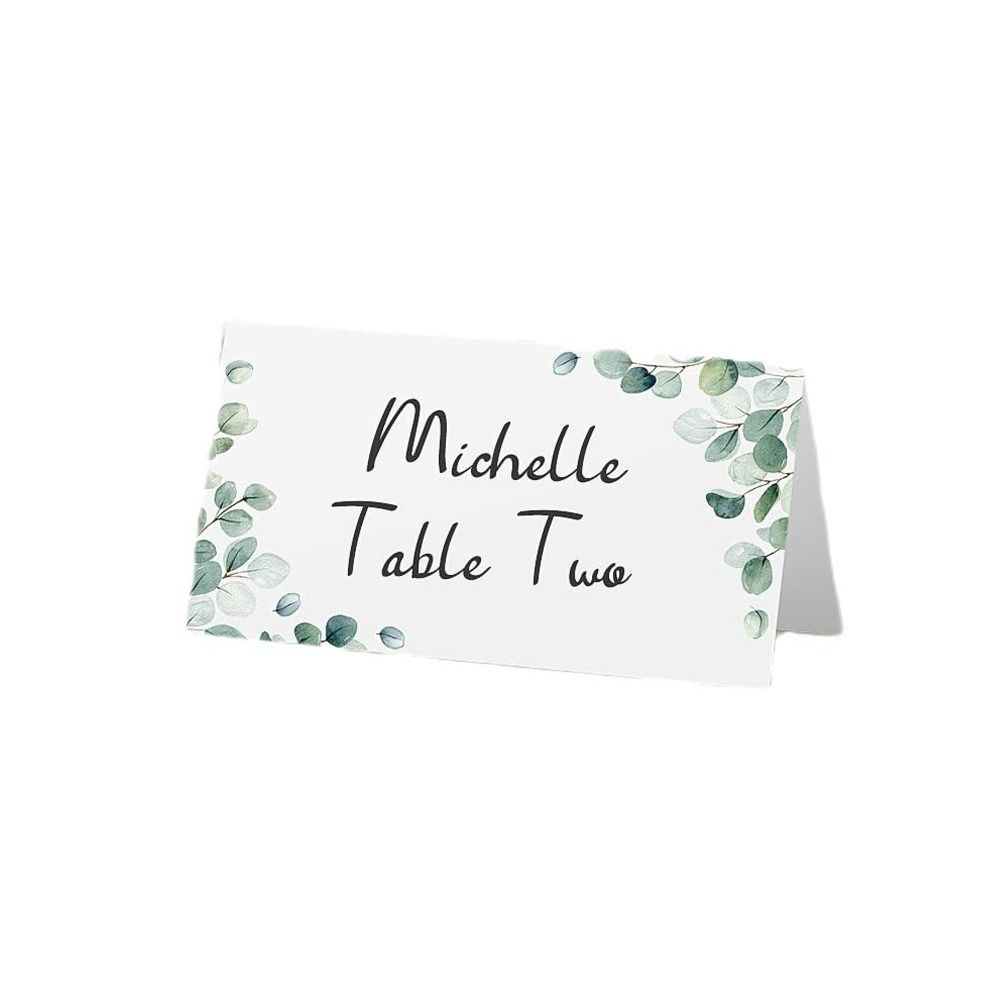 50pcs Blank Table Name Place Cards Paper Message Setting Card Tented Name Card  Banquet Tables