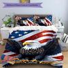 3pcs Flag America Design Cover Set - HD Printed Bedding with 1 Cover and 2 Pillowcases - Perfect for Home and Dorm Decor