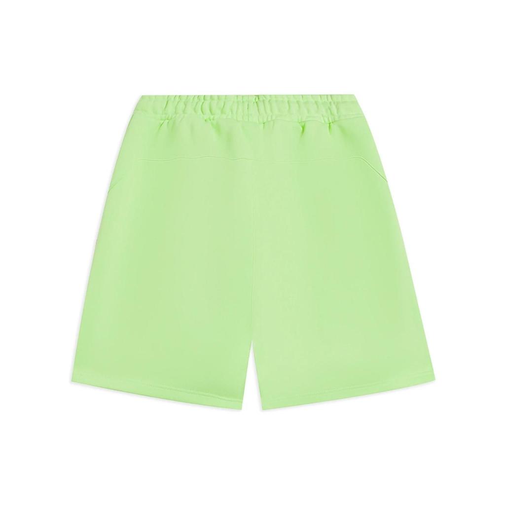 Li Ning Collaboration Loose Solid Color Casual Shorts Men Shorts Fluorescent-Ice-Yellow AKSSB47-3
