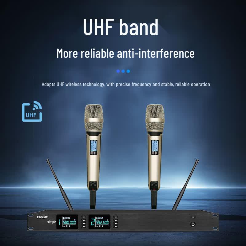 Ручная UHF беспроводная микрофонная система HDCON HT-P220S9 (Китайская версия)