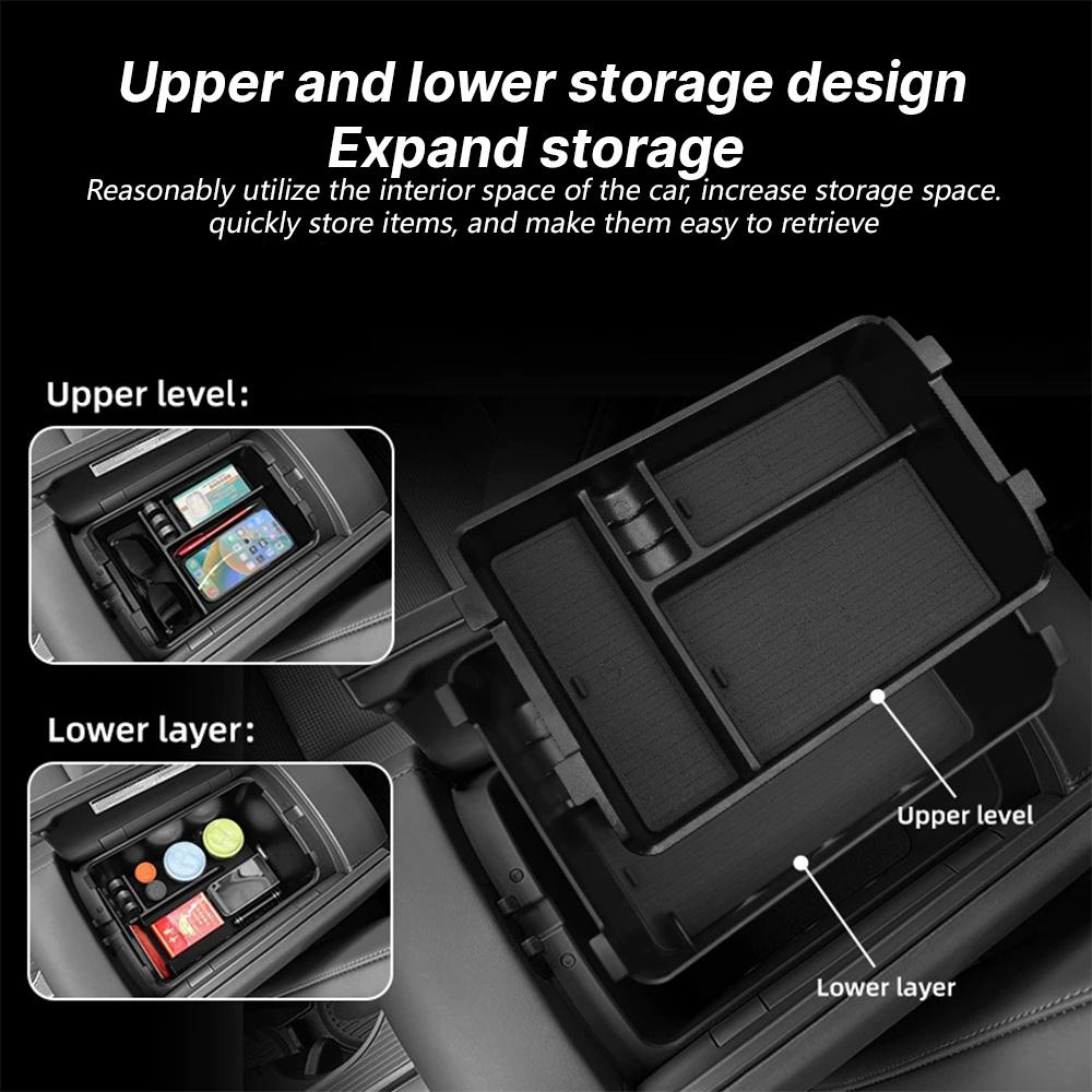 Бокс для хранения в подлокотнике для 7-местной версии внедорожника Hyundai Palisade 2026 года, двухслойный органайзер-лоток для центральной консоли
