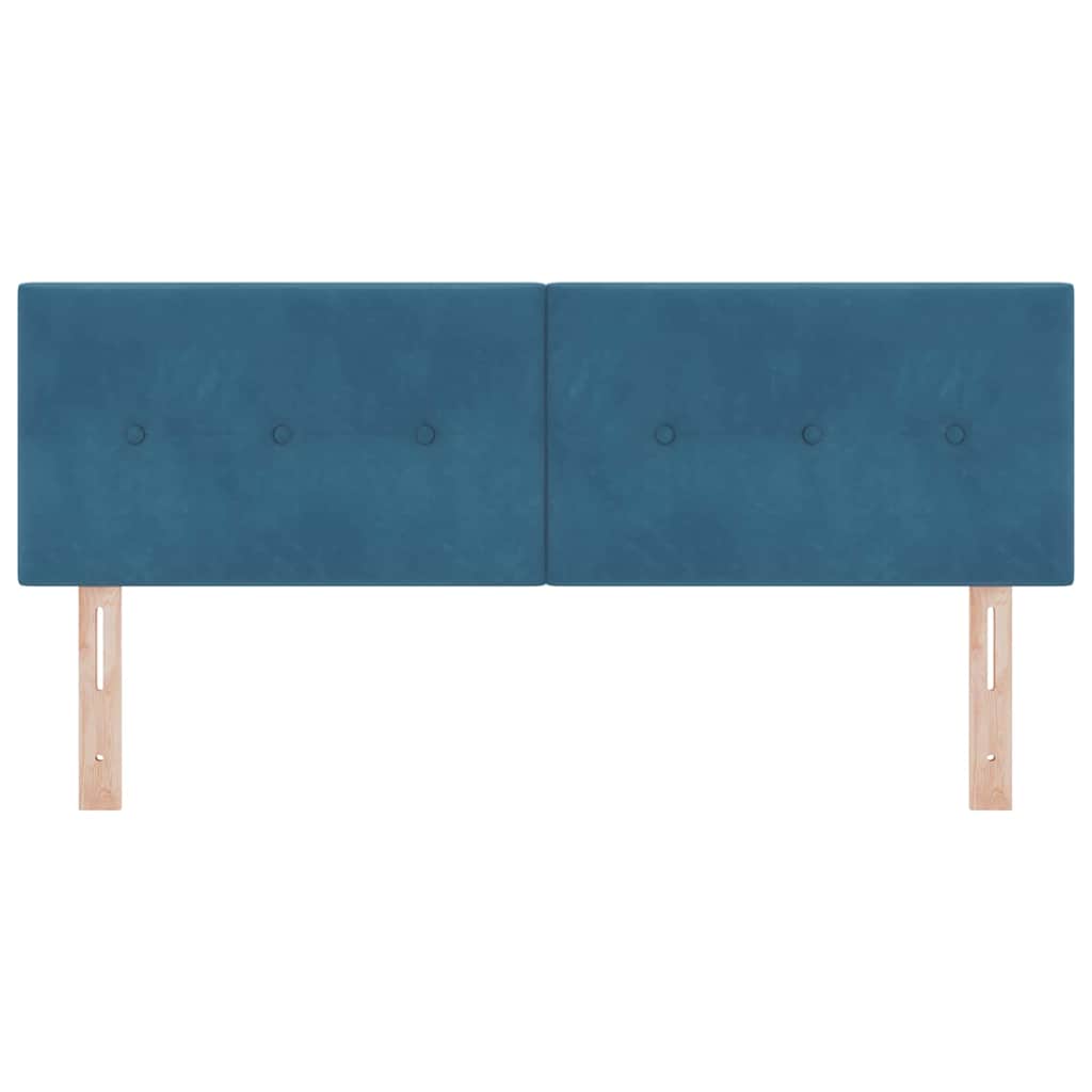 Headboard Dark Blue 144 cm Velvet