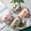 Alice Forest Tea Cup Painted Large Capacity Ceramic Mug with Lid Cartoon Drinking Water Cup Forest Series