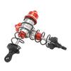 2Pcs RC Car Shock Absorber Aluminum Alloy Balancing Drive High Elasticity RC Front Shock Damper for ARRMA 1 7 1 8 Red