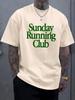 Stylish Unisexs Tshirt 100 Cotton Letter Print Simple Casual Comfortable Soft Breathable Loose Fit