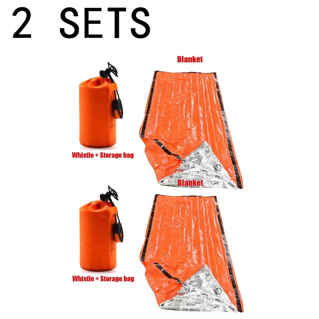 Портативный водонепроницаемый спальный мешок для выживания в чрезвычайных ситуациях, походное снаряжение для кемпинга, термомешок, набор для оказания первой помощи, майларовое одеяло