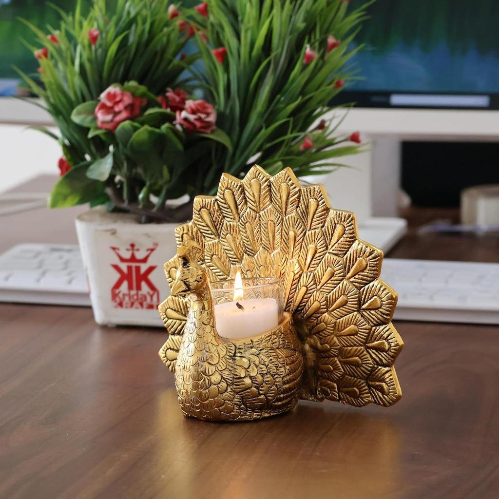 Металлический танцующий павлин подсвечник Васту фигурка для удачи и любви | Подсвечник для домашнего декора