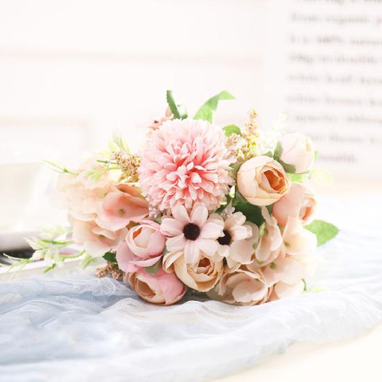 1 букет искусственных цветов для дома, гостиной, свадьбы, рабочего стола, реквизит для фотографии