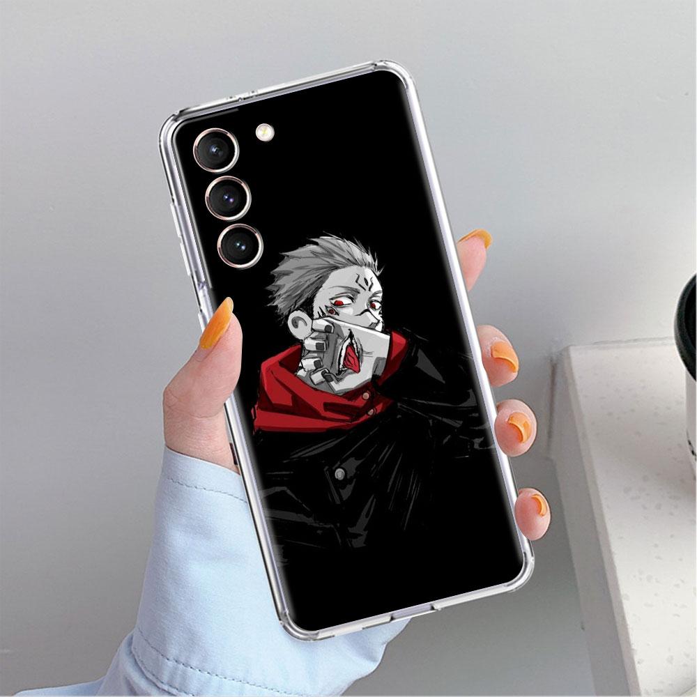 Милый прозрачный чехол с изображением аниме Jujutsu Kaisen для Samsung Galaxy S22 S20 FE S21 S10 S9 Plus Note 20 Ultra 10 Lite, прозрачный чехол для телефона