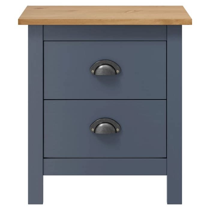 VidaXL Bedside Table Hill Grey 46x35x49.5 Cm Solid Pine Wood 288905