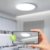 24W Round LED Ceiling Light, 6500K Ceiling Light, 2400LM Modern Light, Living Room, Bedroom, Kitchen, IP44, 23cm
