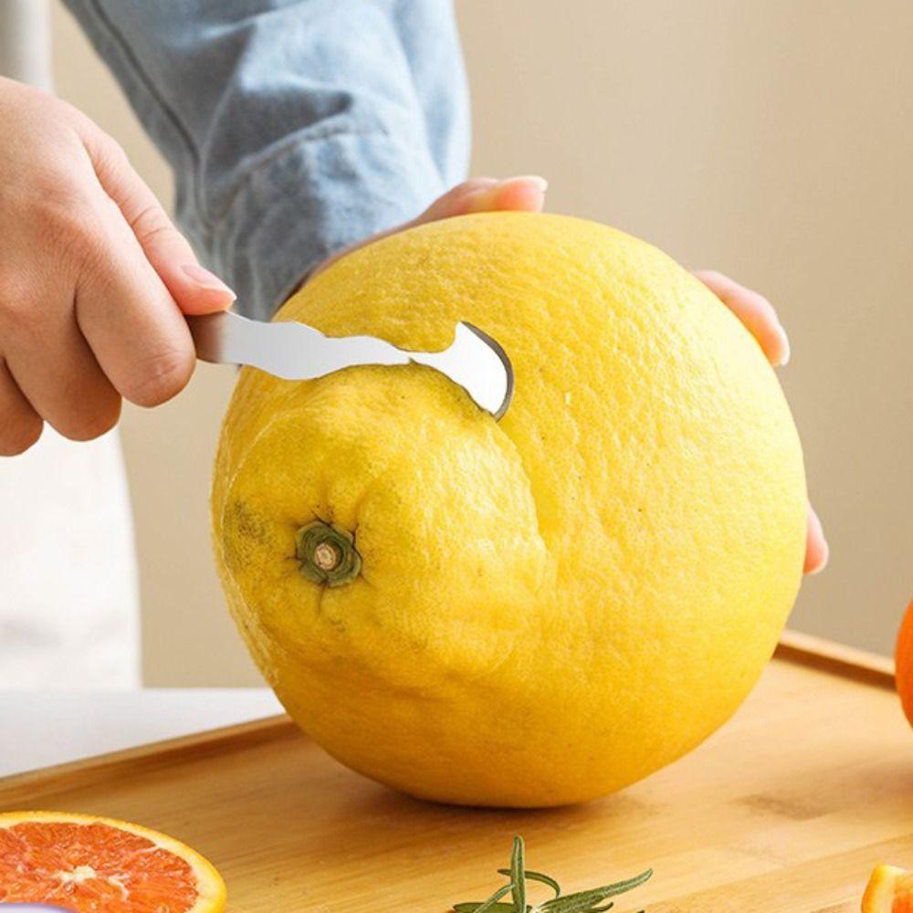 Устойчивая к коррозии Овощечистка оранжевая Нержавеющая Овощечистка для помело Удалитель кожуры Цитрусовая овощечистка Грейпфрут
