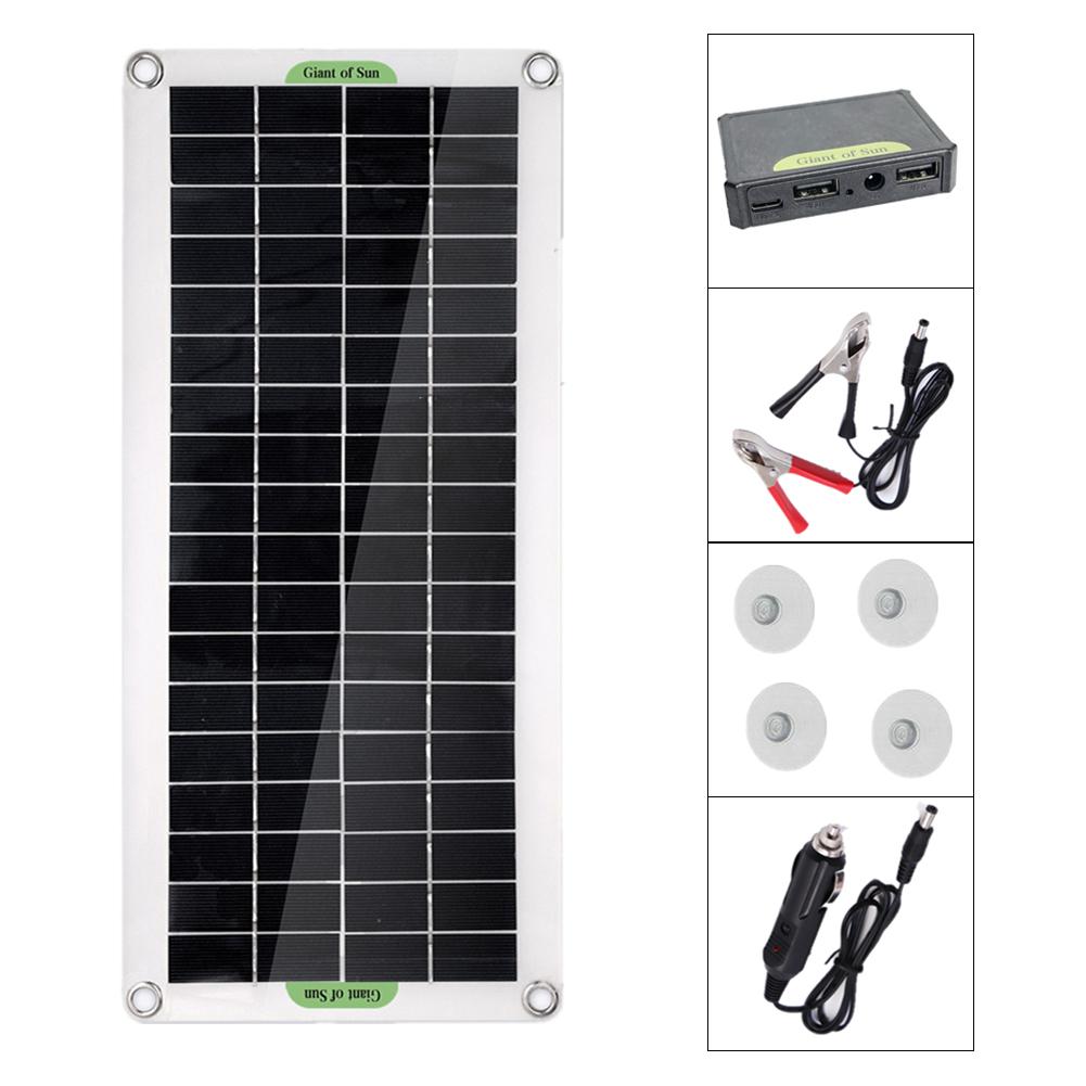 30W Polycrystal Solar Panel Flexible Solar Panel For Camping Car Traveling Outdoor Emergency Power