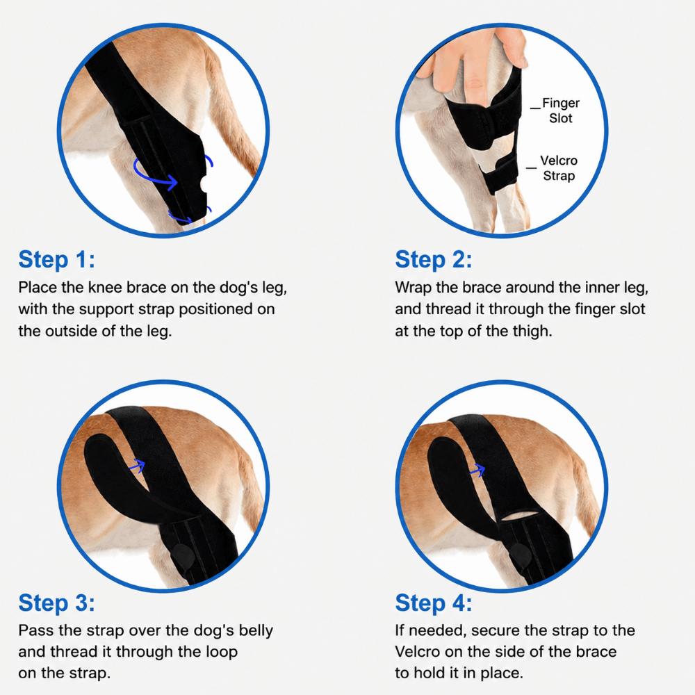 Flexible Dog Knee Brace Breathable Pet Recovery Bandage Soft Dog Leg Protector Joint Protection