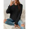 Women's Top Shirt Fall/Winter Long-Sleeve Shirt Knit Pullover Hoodie Pocket Sweatshirt
