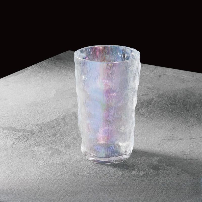 300 мл или 380 мл Стеклянная чашка с узором «ледник» Цветная чашка для питья, Высокоэстетичная стеклянная чашка Чашка для питья Пивная кружка для использования в работе