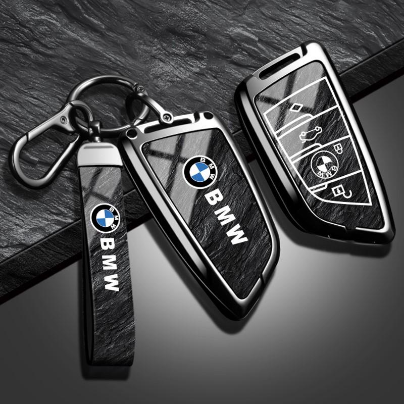 rztbk6 Zinc Alloy Car Key Shell Fob Cover Holder Shell Car sticker For BMW F20 G20 G30 X1 X3 X4 X5 G05 X6 X7 G11F15 F16 G01 G02