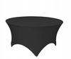 Black Elastic Tablecloth For Round Tables 180Cm Diameter