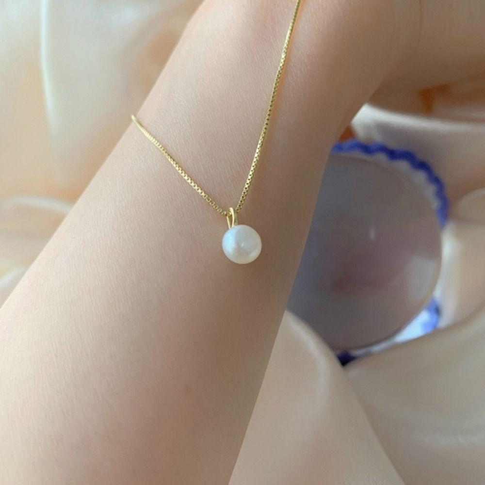 Pearl Pendant Temperament Korean Style Necklace Pearl Necklace Clavicle Choker Fashion Necklace