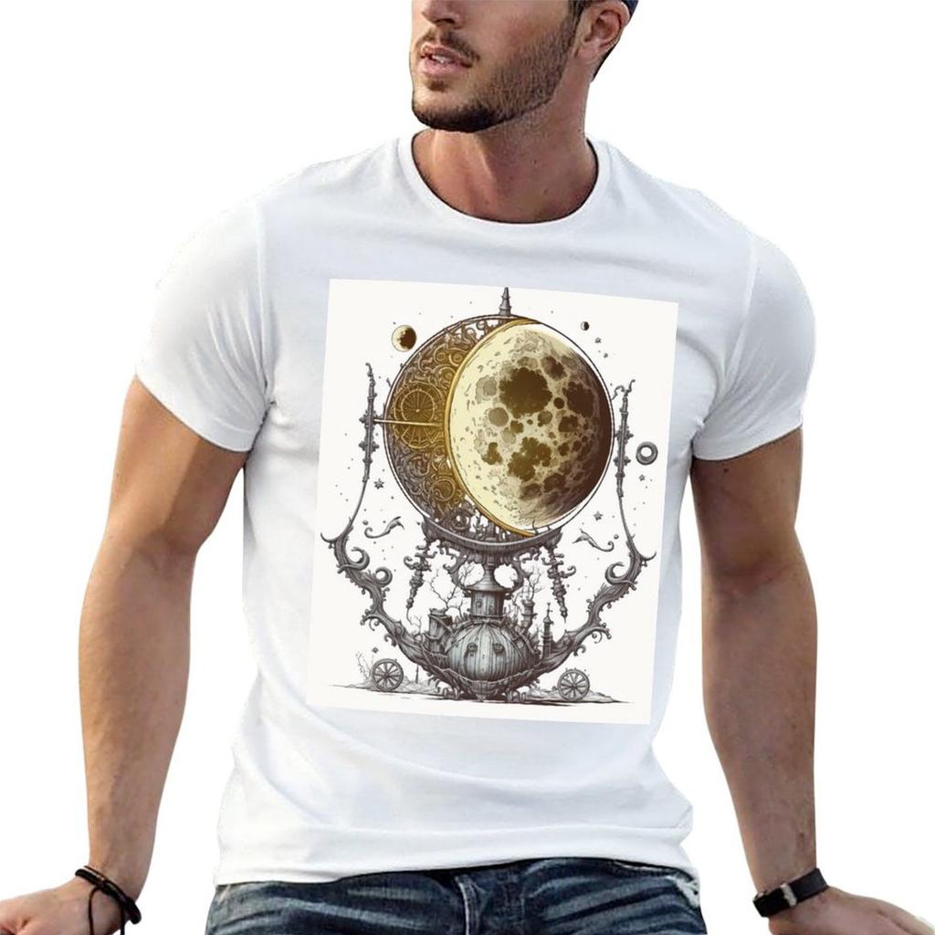Steampunk Moon 7 Sticker And Tshirt Anime Custom Shirt Unisexs T Shirts