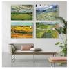 Posters and Prints Wall Picture for Living Room Harvest At La Crau by Van Gogh Landscape Oil Painting Reproductions On Canvas