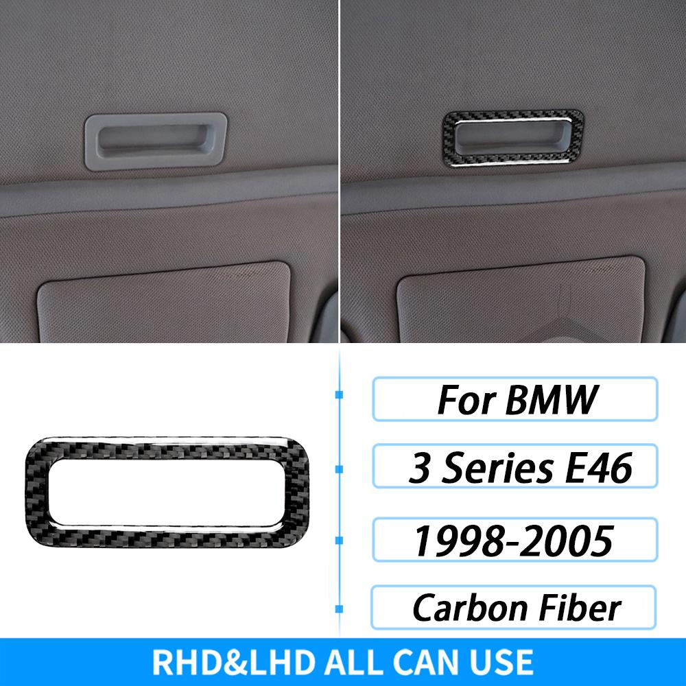 For BMW 3 Series E46 M3 1998-2006 Real Carbon Fiber Gear Shift Air Outlet Vent Window Lift Dashboard Set Car Interior Sticker