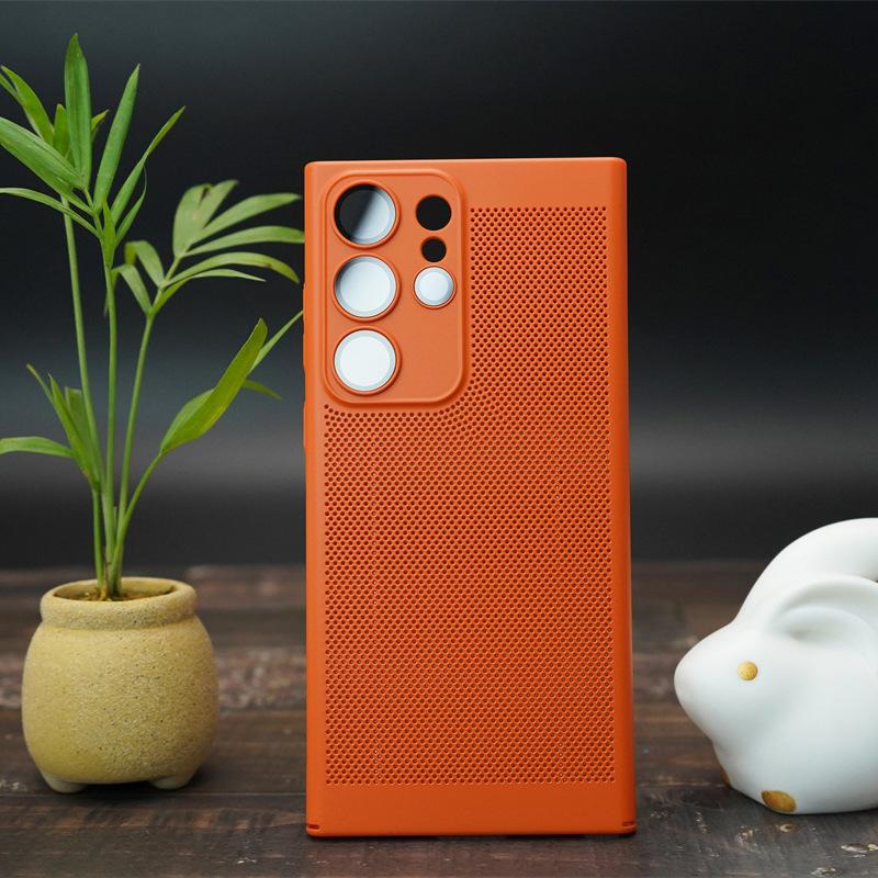 Breathable Heat Dissipation Mesh Case Suitable for Samsung S24 Ultra Comes with Lens Film Mobile Phone Case NOTE20 Full Inclusive Protection Case