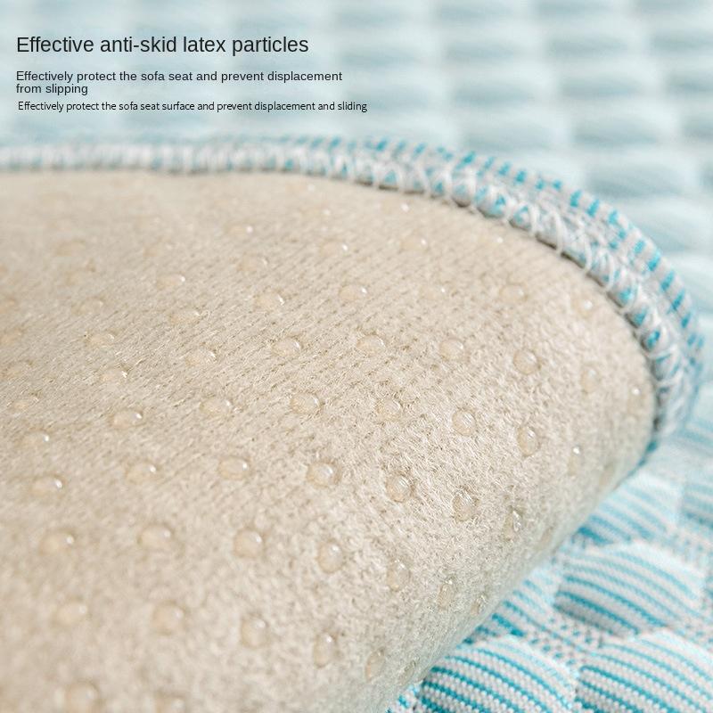 Летний ледяной шелк, крутой горох, черный технологический чехол для дивана, простые современные нескользящие подушки для сидений, чехол для подушки, тканевый коврик