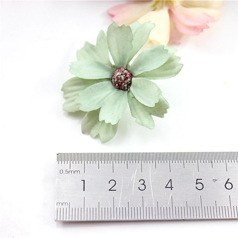 50 шт. 4,5 см мини шелковый цветок ромашки голова искусственный цветок украшение свадебное украшение дома