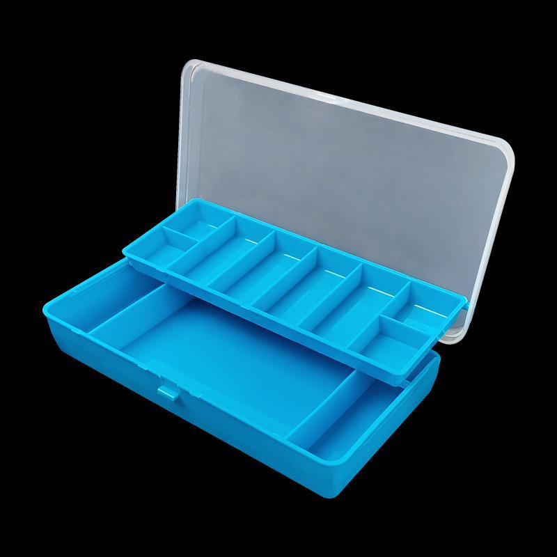 Folding Double-Layer Lure Box with 11 Compartments Fishing Accessories Set - Bait Storage Box