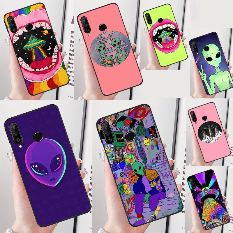 Эстетика Мультяшный Инопланетянин Космос Для Huawei Nova 12i 11i 8i 12s 9 10 SE Y90 Y60 Y70 Y72 Y61 Y91 P20 P30 P40 Lite P60 Pro Чехол