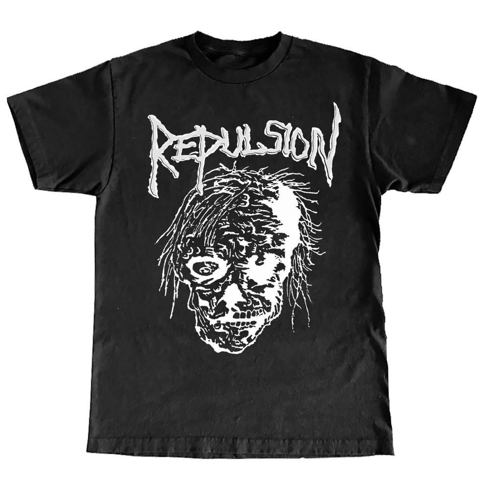 Repulsion 100% Хлопок Полноразмерная Рубашка Черный BL1464 Унисекс Футболка