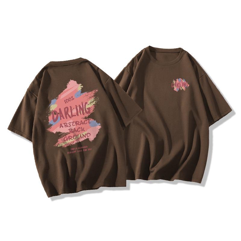 Summer Kids Adult Fashion Print Short Sleeve T-Shirt Outdoor Casual O-Neck Oversized Women's Tees Top Girl Clothing