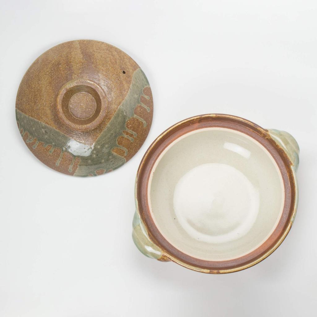 Nagatani-en Iga Earthenware Pot, Large, Serves 3-5, Approx. 31cm, Approx. 2700ml, For Direct Heat, Iga Glaze, ANI-03, Brown