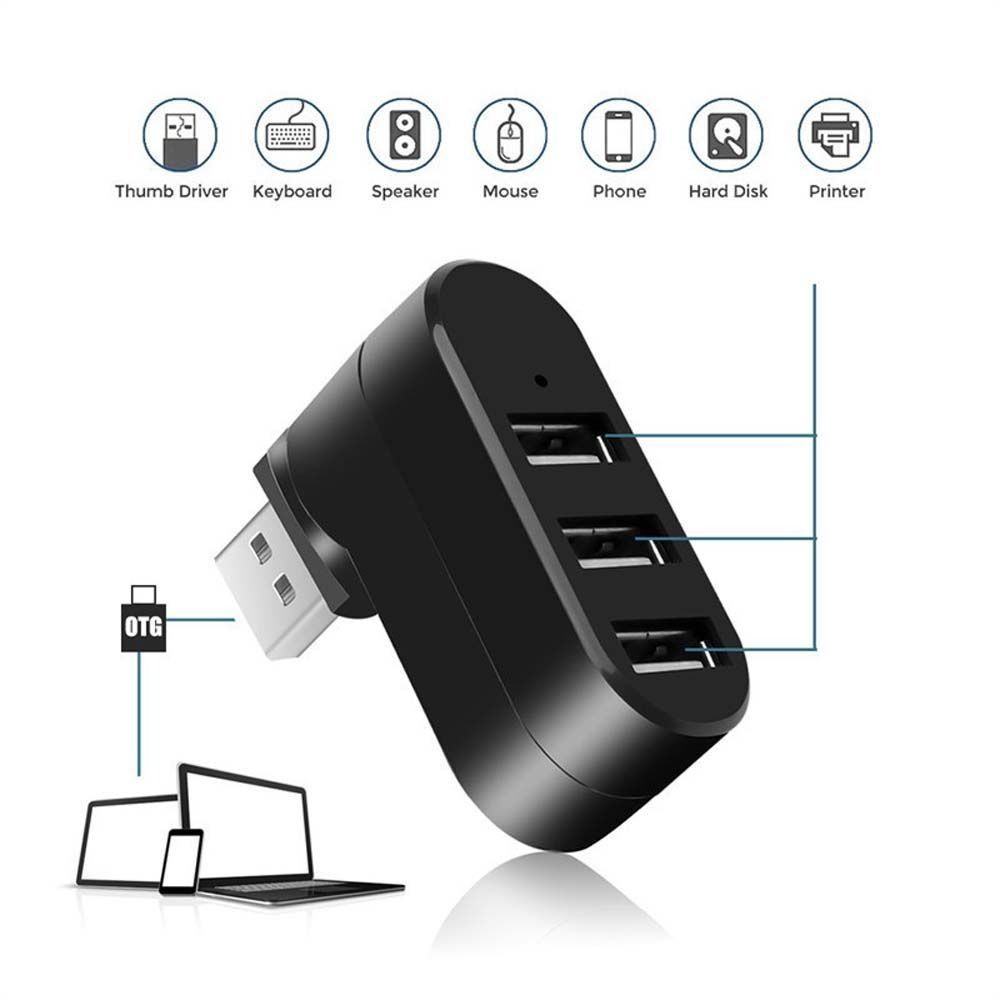 USB 2.0 Mini USB Hubs High Speed USB Converter USB Splitter  Laptop Notebook