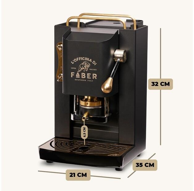 Capsule Coffee Machine Faber Pro Deluxe Black/gold
