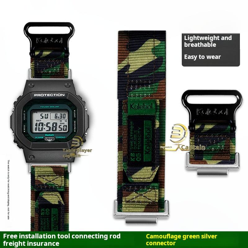 Для часов Casio G-SHOCK DW5600 GW-M5610 GW-B5600 G-5600 GW5000 Ремешок Модифицированный Внешний Плетеный Нейлоновый Холщовый Ремешок для часов мужской браслет