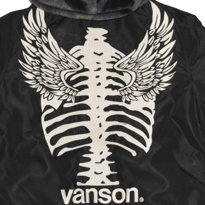 Двусторонняя нейлоновая куртка X куртка Boa цвета кости, мотоциклетная байкерская верхняя одежда [Vanson] NVJK-2306 MA-1 мужская (L)