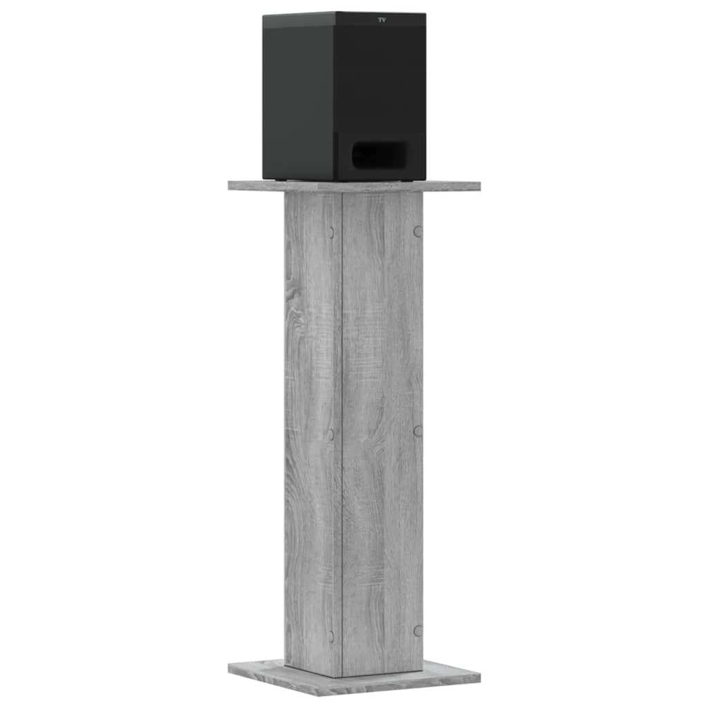 Speaker Stands (2 pcs) Grey Sonoma 30x30x80 cm Particleboard
