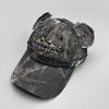 Cartoon Cute Rabbit Bear Ears Baseball Cap Men And Women Sunshade Leopard Print Contrasting Cap