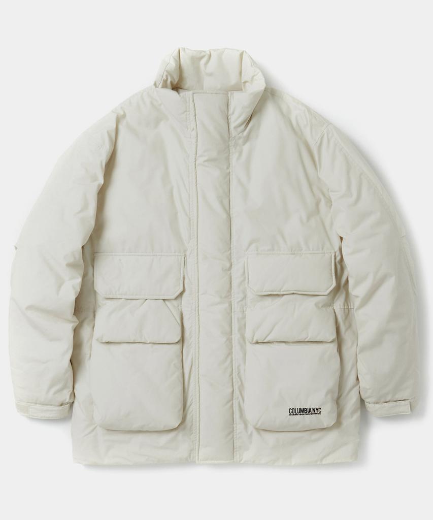 Columbia University B/S Four Pocket Utility Puffer Bright White