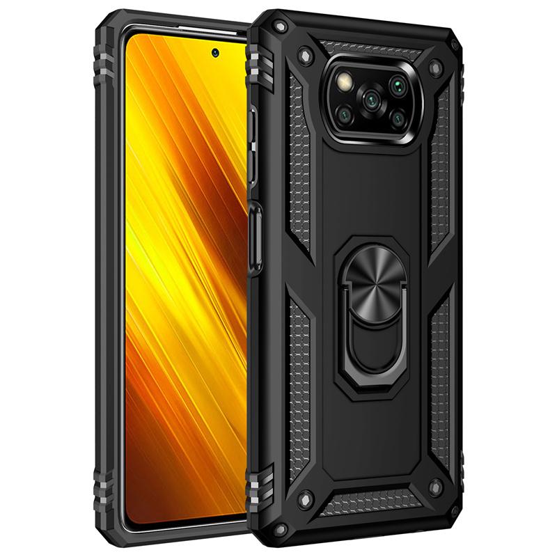 Для Xiaomi Poco X3 Pro Чехол Armor Shockproof Coque для PocoX3 Poko Little X3 X 3 Pro NFC X3Pro Магнитное кольцо Подставка Держатель Чехол